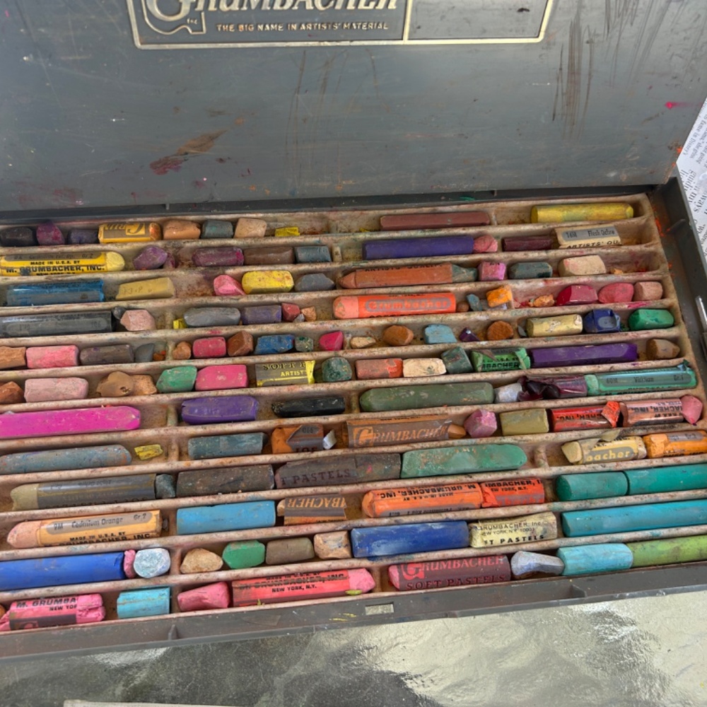 Vintage GRUMBACHER Soft Pastels In 48 Hard Case